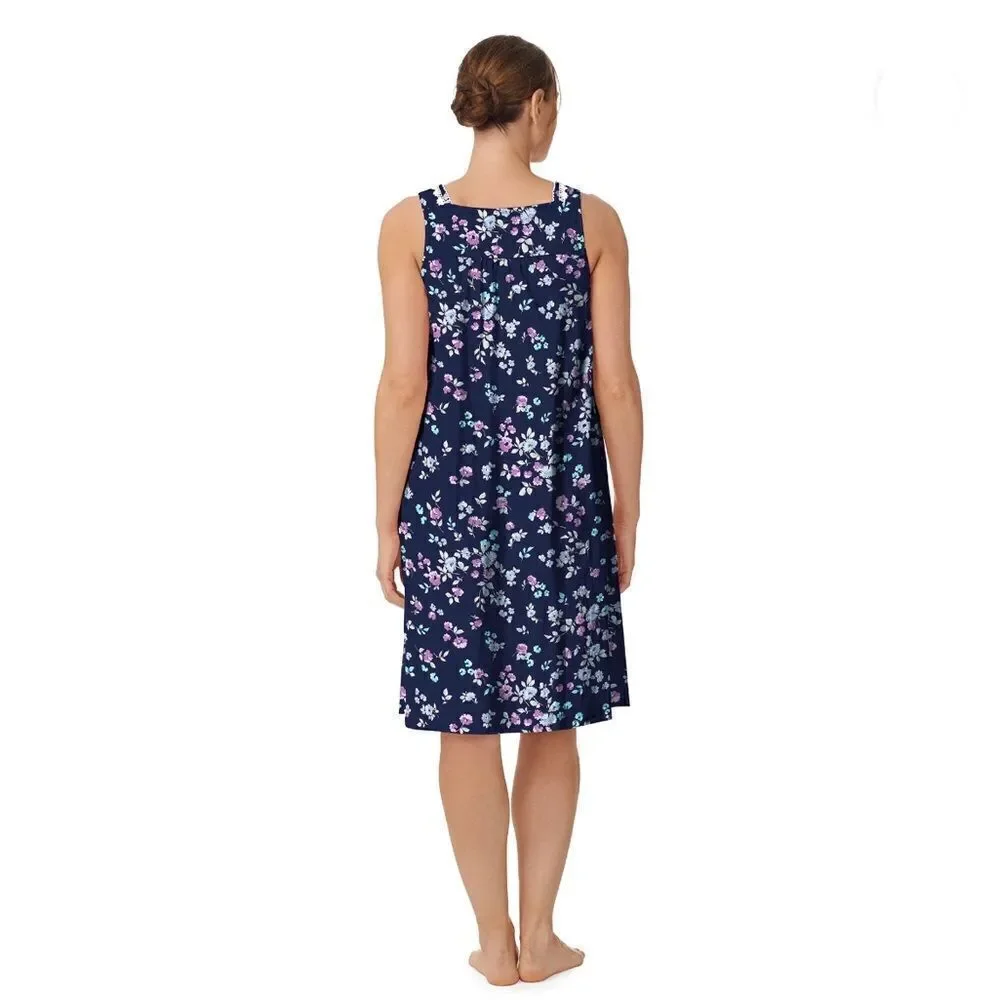 Women's Sleeveless Cotton Nightgown Lounge Pajama Size S